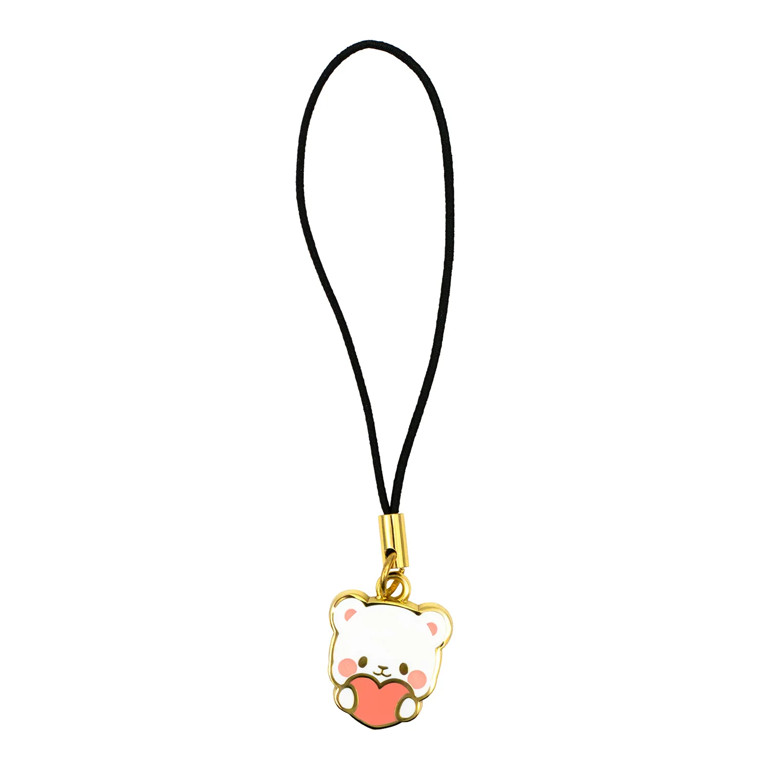 Mini Enamel Charm - Heart Milk - Image 3